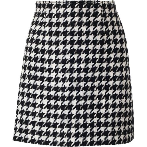 Carolina Herrera minigonna con motivo pied-de-poule - bianco