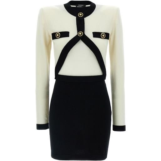 Balmain abito filo leone catena - nero