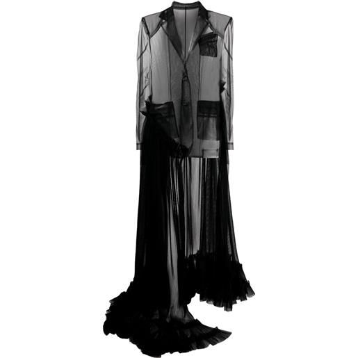 ACT Nº1 gonna con ruches semi trasparente - nero