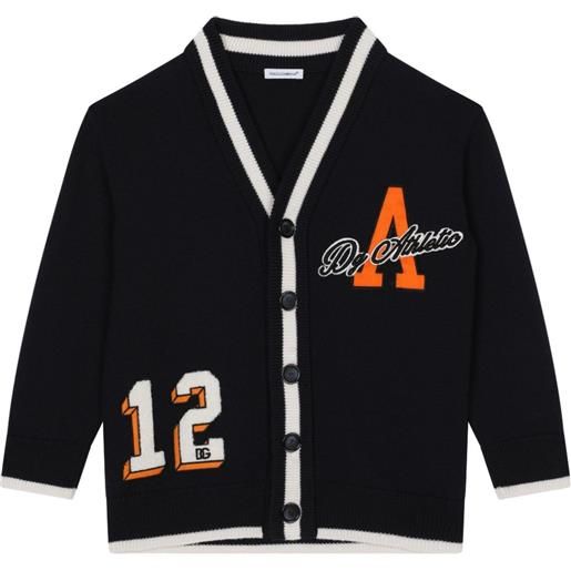 Dolce & Gabbana Kids cardigan con applicazione - nero