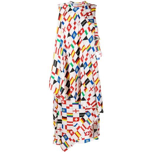 Balenciaga abito con stampa - bianco