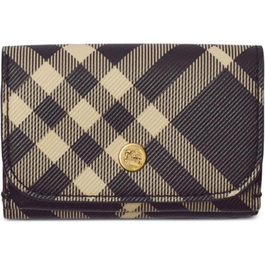 Burberry portafoglio con motivo vintage check - nero