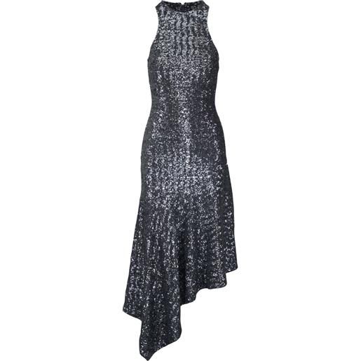 Michael Kors abito asimmetrico in lurex - grigio