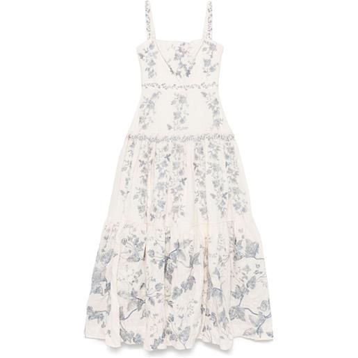 Agua By Agua Bendita abito lungo lima bougainvillea - bianco