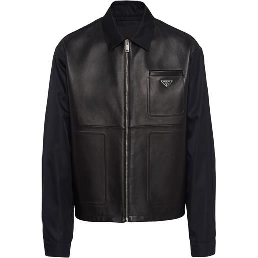 Prada giacca in pelle - nero