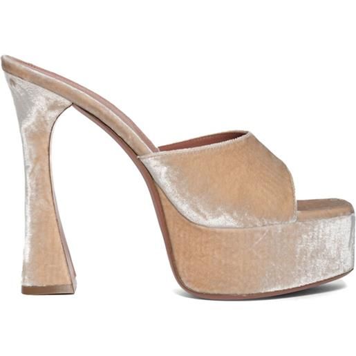 Amina Muaddi mules dalida 140mm - toni neutri