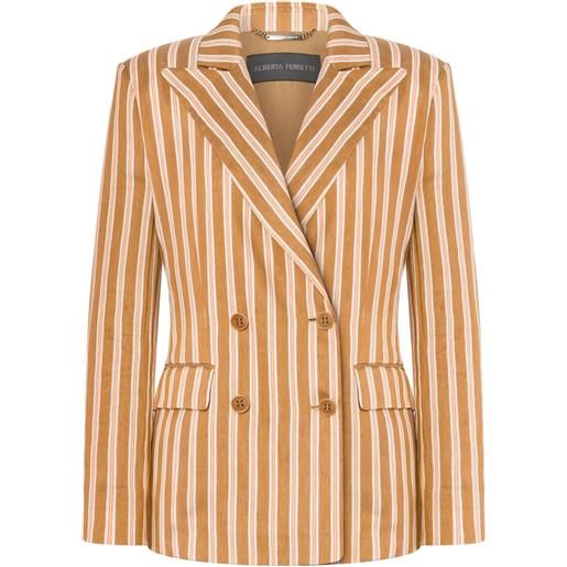 Alberta Ferretti blazer a righe - toni neutri