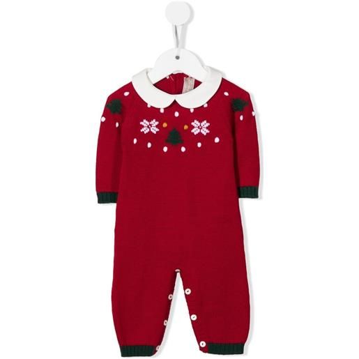 La Stupenderia pigiama con ricamo - rosso