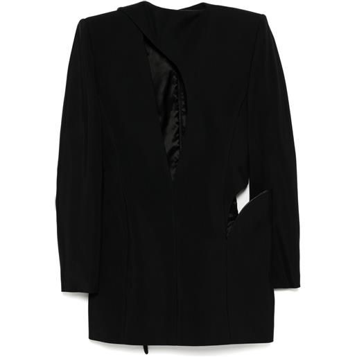 Mugler abito sartoriale con dettaglio cut-out - nero