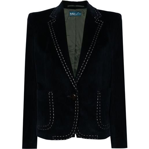 Kolor blazer con applicazione - blu