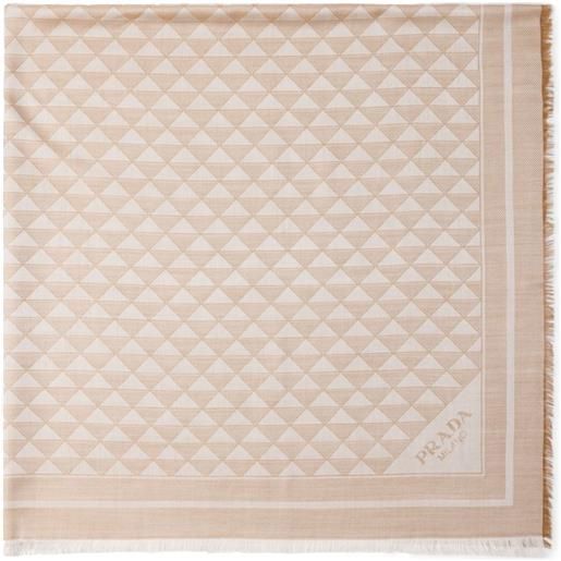 Prada scialle in lana e seta - toni neutri