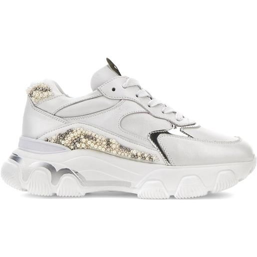 Hogan sneakers hyperactive con decorazione - bianco