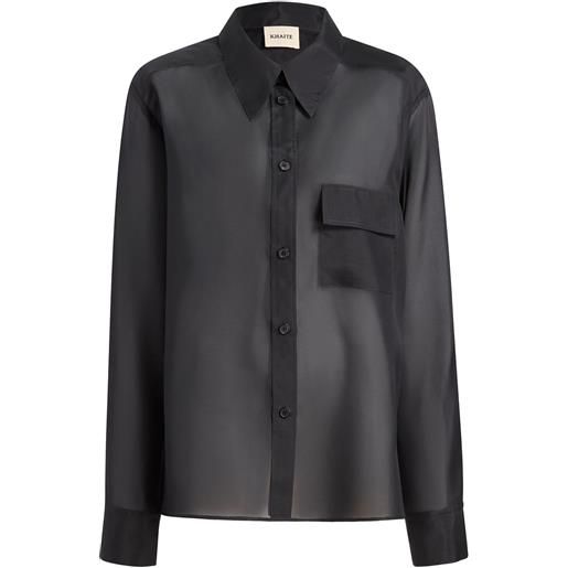 KHAITE camicia yatty - nero