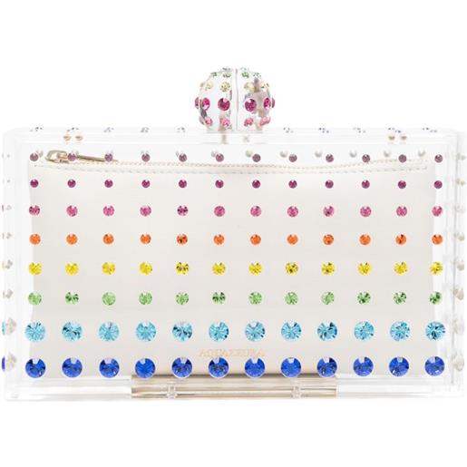 Aquazzura clutch tequila trasparente - bianco