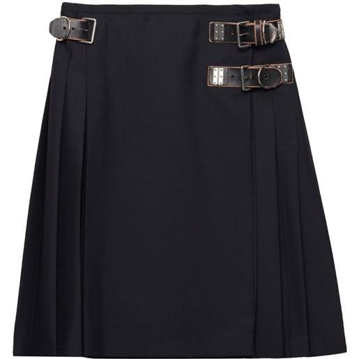 Prada gonna midi plissé - blu