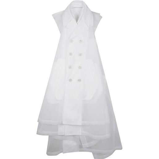 Comme des Garçons Homme Plus cappotto doppiopetto - bianco