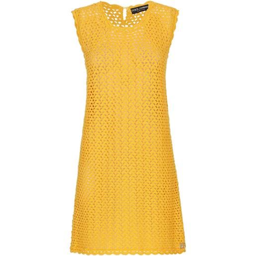 Dolce & Gabbana abito corto smanicato - giallo