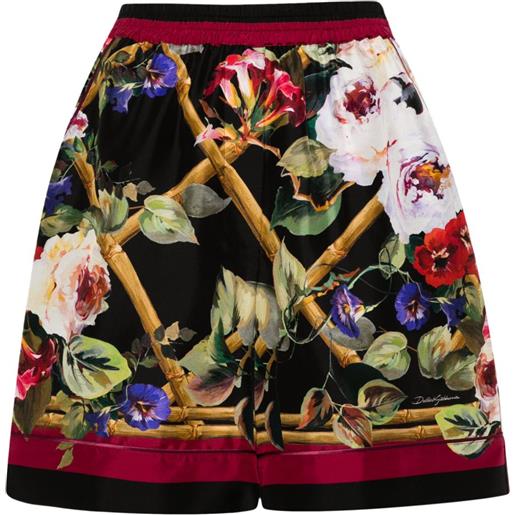Dolce & Gabbana shorts a fiori - nero