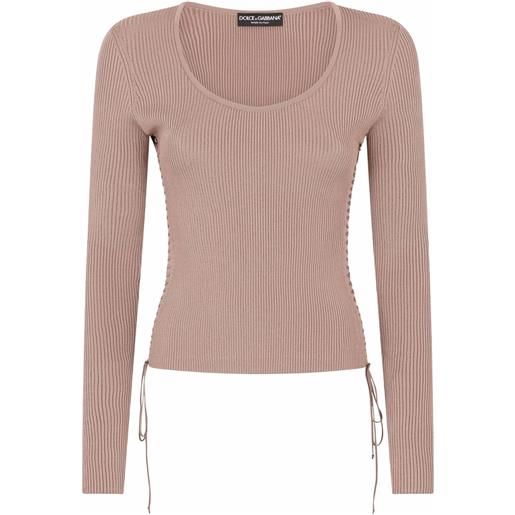 Dolce & Gabbana maglione a coste - marrone