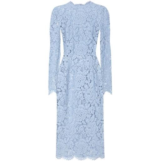 Dolce & Gabbana abito a tubino in pizzo - blu