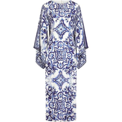 Dolce & Gabbana abito midi con stampa - blu