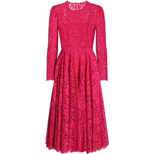 Dolce & Gabbana abito con applicazione in pizzo - rosa
