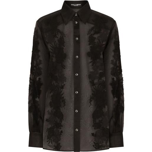 Dolce & Gabbana camicia con applicazione - nero