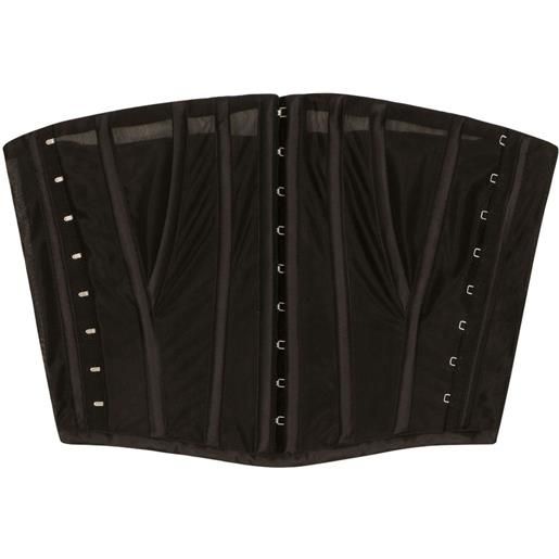Dolce & Gabbana corsetto semi trasparente - nero