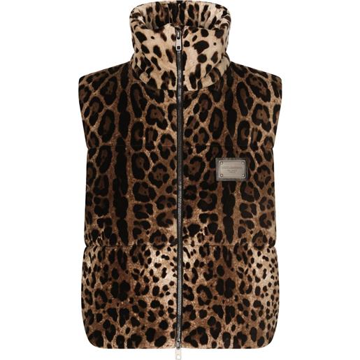 Dolce & Gabbana gilet con stampa - marrone