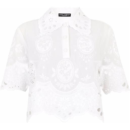 Dolce & Gabbana polo con ricamo - bianco