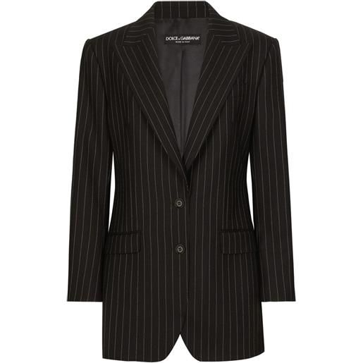 Dolce & Gabbana blazer a righe - nero