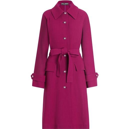 Dolce & Gabbana cappotto con cintura - viola