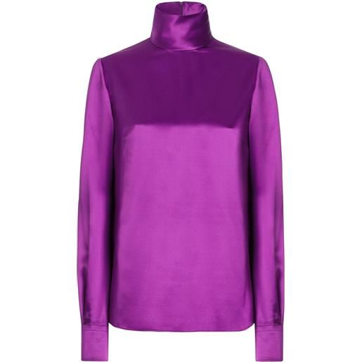 Dolce & Gabbana blusa in raso - viola