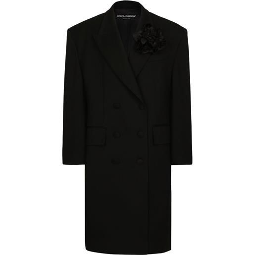 Dolce & Gabbana abito con applicazione a fiori - nero