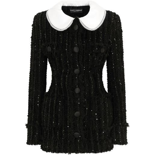 Dolce & Gabbana giacca con paillettes - nero