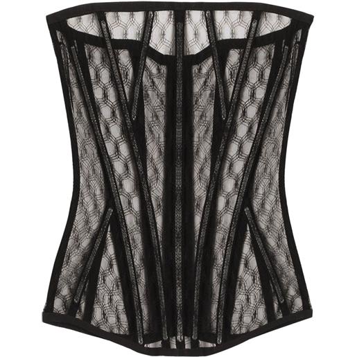 Dolce & Gabbana corsetto in tulle - nero