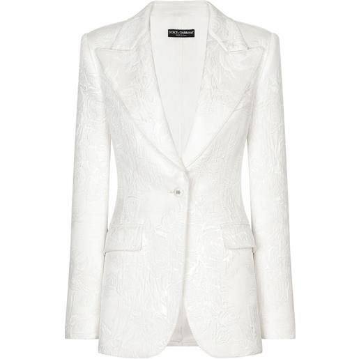 Dolce & Gabbana blazer turlington a fiori - bianco