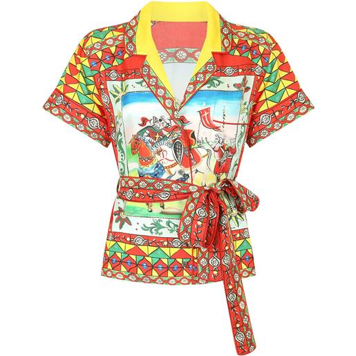 Dolce & Gabbana camicia con stampa carretto - blu