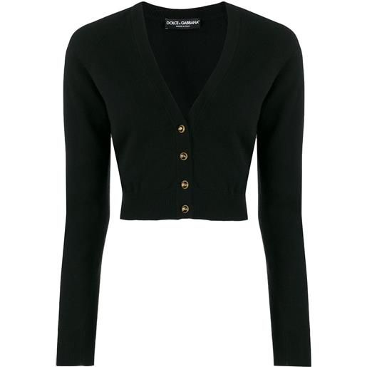 Dolce & Gabbana cardigan corto con scollo a v - nero