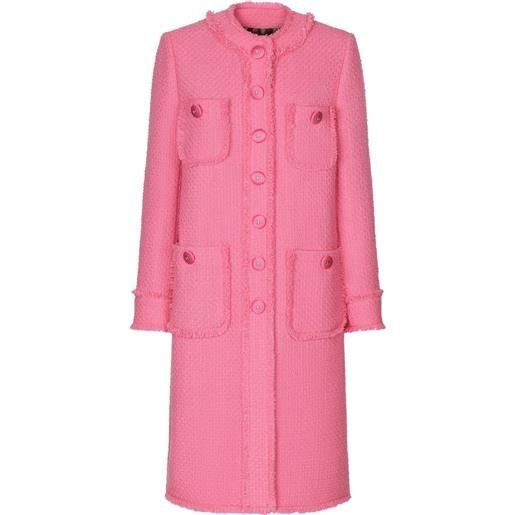Dolce & Gabbana cappotto monopetto - rosa