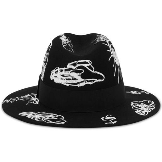 Moschino cappello bucket in lana - nero