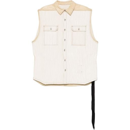 Rick Owens DRKSHDW gilet sl tommy jumbo - bianco