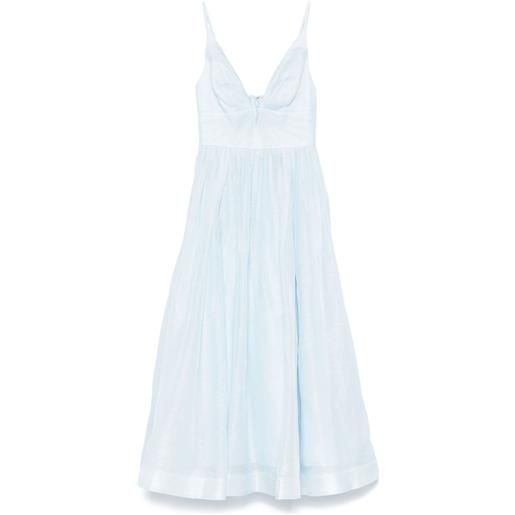 ZIMMERMANN abito midi illuminate con scollo a v - blu