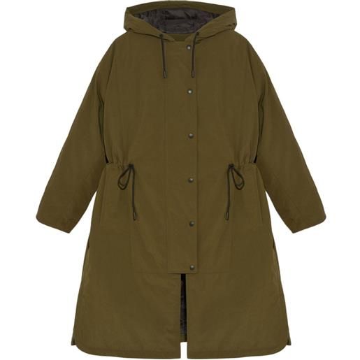 Yves Salomon cappotto con cappuccio - verde