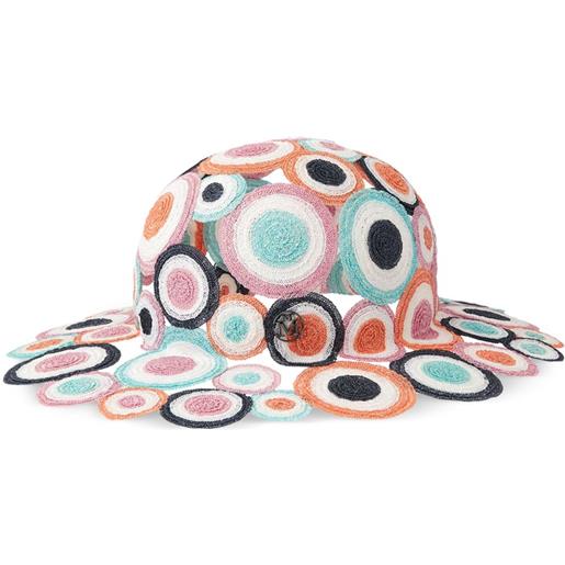 Maison Michel cappello pat con dettaglio cut-out - blu