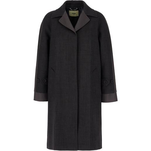 FENDI cappotto con chiusura nascosta - grigio