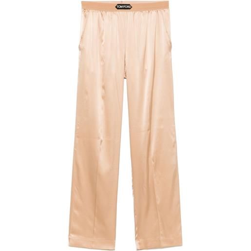 TOM FORD pantaloni pigiama in raso - toni neutri