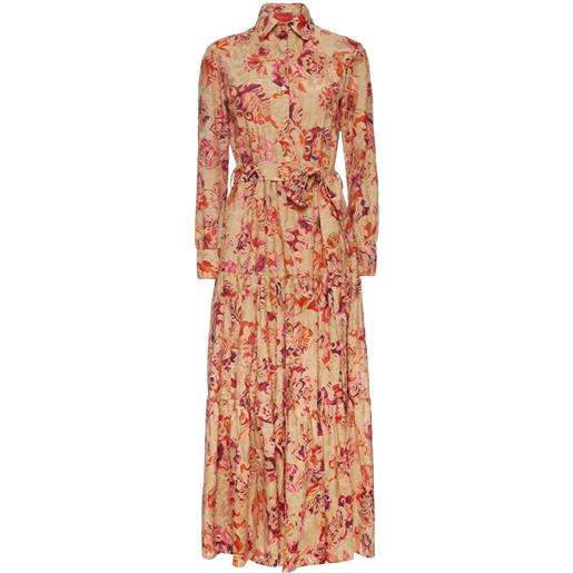 La DoubleJ chemisier bellini a fiori - toni neutri