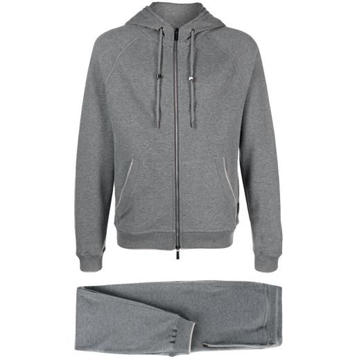 Moorer tuta sportiva norcia tuta-cad con cappuccio - grigio