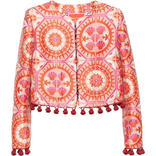 La DoubleJ giacca bijoux cloqué - arancione
